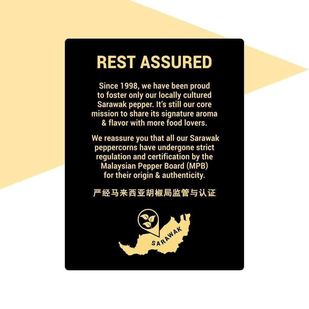 100% Pure Sarawak Black Peppercorn Whole