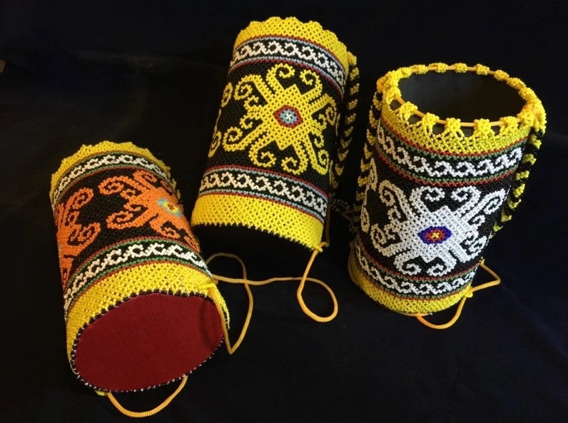 Authentic Tribal Dayak Basket Beaded Design