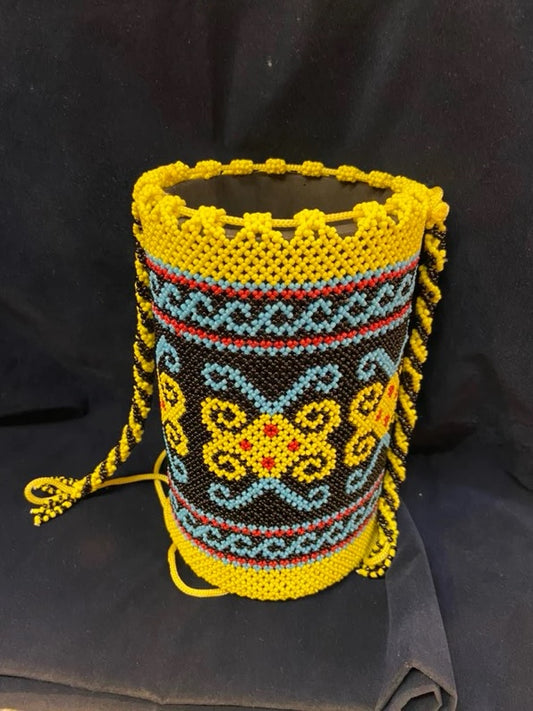 Authentic Tribal Dayak Basket Beaded Design