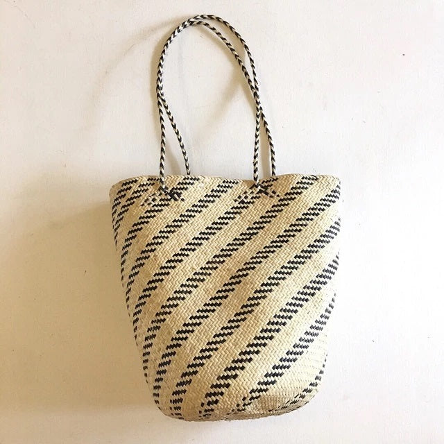Oval Handwoven Ethnic Rattan Bag