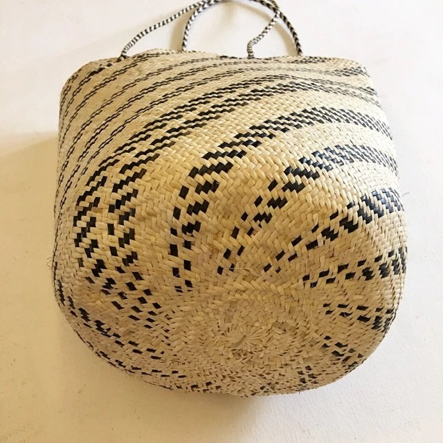 Oval Handwoven Ethnic Rattan Bag