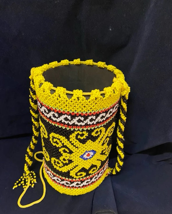 Authentic Tribal Dayak Basket Beaded Design