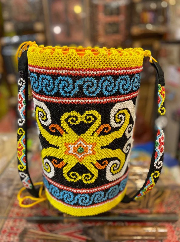 Borneo Dayak Handmade Beaded  Shoulder Bag Tribal Design