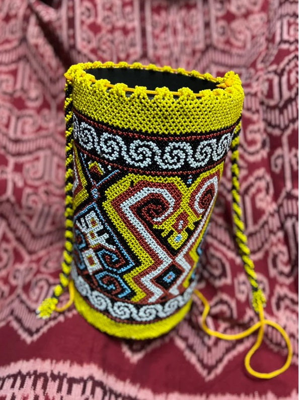 Borneo Dayak Handmade Beaded  Shoulder Bag Tribal Design